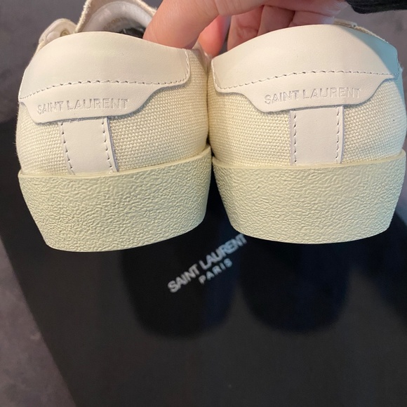 SAINT LAURENT SL06 COURT CANVAS SIGNATURE SNEAKER - Picture 3 of 6